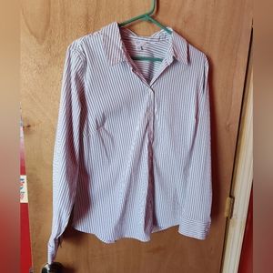 Time and Tru Striped Button Up